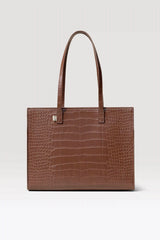 The Work Tote in Maple Croc